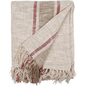 Clayre & Eef KT060.140 Plaid Strepen Beige Bruin...