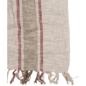 Clayre & Eef KT060.140 Plaid Strepen Beige Bruin 125x150cm