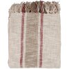 Clayre & Eef KT060.140 Plaid Strepen Beige Bruin 125x150cm