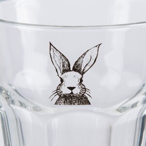 Clayre & Eef RAEGL0003 Drinkglas Bunny 200ml...