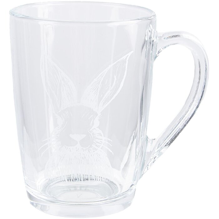 Clayre & Eef RAEGL0006 Theeglas Bunny 300ml Transparant 11x8cm