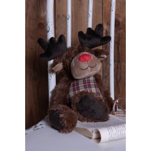 Clayre & Eef TW0587 Knuffel rendier knuffel 35cm bruin