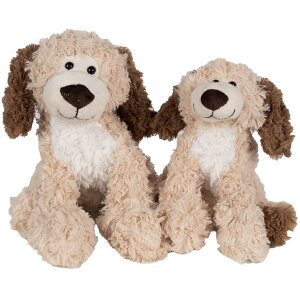 Clayre & Eef TW0590M Pluche hondenknuffel bruin 20cm