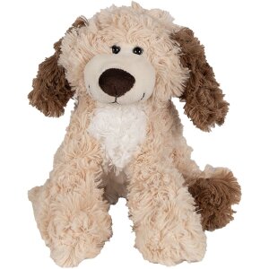 Clayre & Eef TW0590S Pluche Hondenknuffel Beige Bruin...