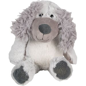 Clayre & Eef TW0592 Knuffel Hond 18x22x32 cm Grijs