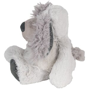 Clayre & Eef TW0592 Knuffel Hond 18x22x32 cm Grijs