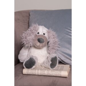 Clayre & Eef TW0592 Knuffel Hond 18x22x32 cm Grijs