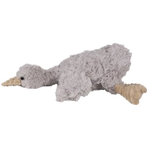 Clayre & Eef TW0594 Knuffel eend 39x15x10cm pluche grijs