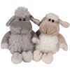 Clayre & Eef TW0595CH Knuffelschaap pluche grijs 10x15x19cm