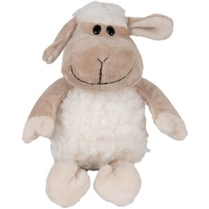 Clayre & Eef TW0595W Knuffelschaap wit 10x15x19cm