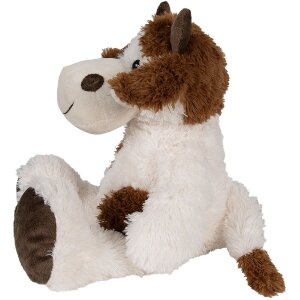 Clayre & Eef TW0597M Pluche koe knuffel wit bruin 24cm