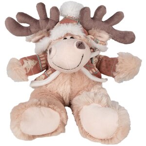 Clayre & Eef TW0599 Knuffel rendier knuffel bruin 22cm