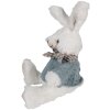 Clayre & Eef TW0601 Knuffelkonijn Wit Blauw 22cm