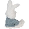 Clayre & Eef TW0601 Knuffelkonijn Wit Blauw 22cm