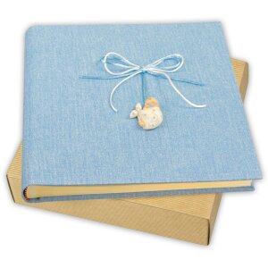 ZEP baby fotoalbum CLARA blauw 25x25 cm 48 paginas Italiaans