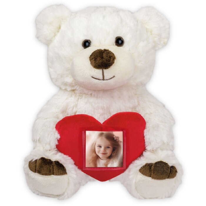 ZEP Teddy met hart fotolijst 3,5x4,5 cm wit 16x13x23 cm