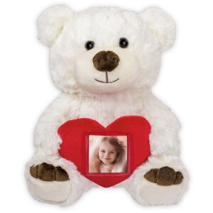 ZEP Teddy met hart fotolijst 3,5x4,5 cm wit 16x13x23 cm