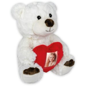 ZEP Teddy met hart fotolijst 3,5x4,5 cm wit 16x13x23 cm