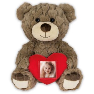 ZEP Teddy met hart fotolijst 3,5x4,5 cm bruin 16x13x23 cm