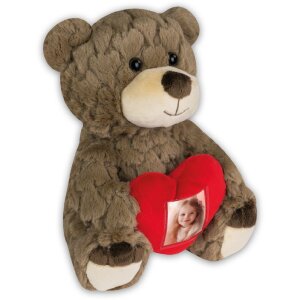 ZEP Teddy met hart fotolijst 3,5x4,5 cm bruin 16x13x23 cm