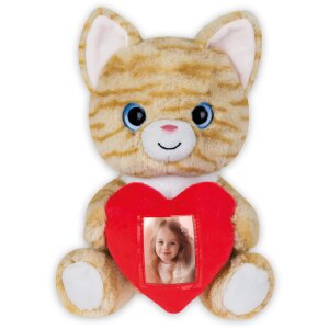 ZEP kat teddybeer met hart lijst 3,5x4,5 cm 16x13x23 cm