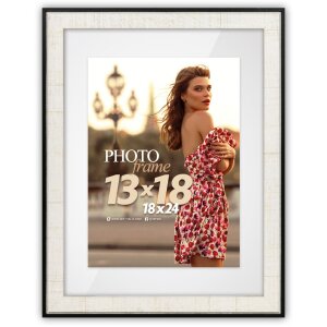 ZEP MDF fotolijst Roma wit 15x20 cm met passe-partout...