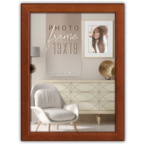 ZEP houten fotolijst Aosta 20x30 cm bruin standaard en...