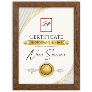 ZEP houten fotolijst Certificaat bruin 21x29,7 cm