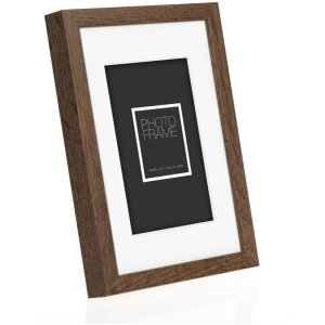 ZEP Houten lijst Malmo bruin 15x20 cm met passe-partout 10x15 cm