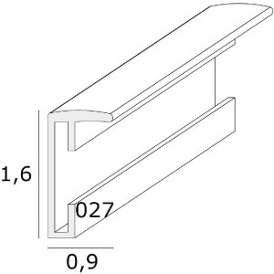 Deknudt S027S2 Fotolijst Aluninium Glanzend Zwart 30x30 cm