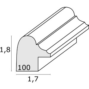 Deknudt S100F1 Ovale Lijst Wit 10x15cm Kunststof Lijst