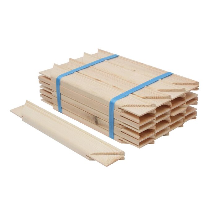 Deknudt S334 Lijst voor spieraam hout naturel 35 cm