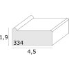 Deknudt S334 Lijst voor spieraam hout naturel 35 cm