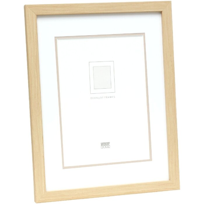 Deknudt S43AH1 fotolijst naturel houtkleur 24x30 cm met passe-partout 18x24 cm