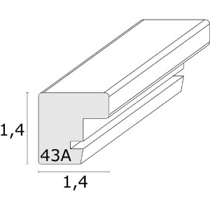 Deknudt S43AK4 Glad houten lijst rood 15x20 cm