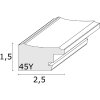 Deknudt S45YE2 Houten lijst zwart zilverkleurige rand 13x18 cm