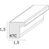 Deknudt S47CJ1 fotolijst massief eiken 10x15 cm