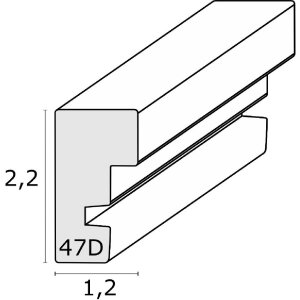 Deknudt S47DJ1 fotolijst massief eiken 29,7x42 cm