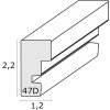 Deknudt S47DJ1 fotolijst massief eiken 29,7x42 cm