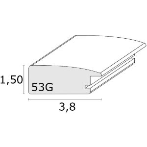 Deknudt S53GH8 Brede lijst naturel houtkleur 50x60 cm