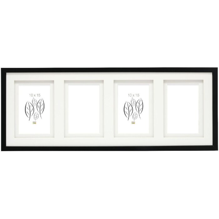 Deknudt S65KK2 Gallery lijst zwart dubbel passe-partout 4x10x15 cm