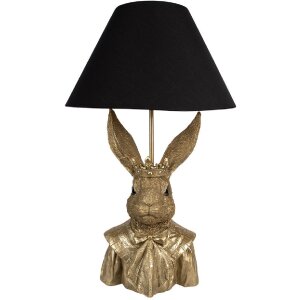 Clayre & Eef 5LMC0034 Tafellamp Bunny Goud Zwart...