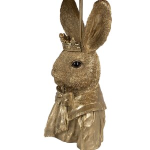 Clayre & Eef 5LMC0034 Tafellamp Bunny Goud Zwart...