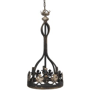 Clayre & Eef 5LMP304 Hanglamp Vintage Zwart Goud...