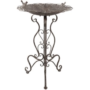 Clayre & Eef 5Y1203 Antiek metalen vogelbadje Ø 52x76 cm