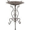 Clayre & Eef 5Y1203 Antiek metalen vogelbadje Ø 52x76 cm