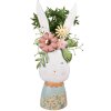 Clayre & Eef 5Y1213 Decoratief Konijn met Bloemen Wit Gekleurd 29x19x62 cm