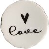 Clayre & Eef 65289 Knop Love Wit Zwart Ø 4x3/6 cm