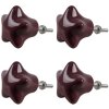 Clayre & Eef 65292 Deurknop ster Bordeaux Ø 4x3/6 cm