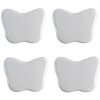 Clayre & Eef 65300 deurknop porselein wit 4x3/6 cm set van 4 stuks